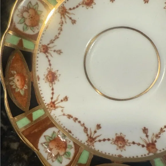 VTG Roslyn R & Co.China~Imari~2987~Like Green~HeavyGold~Side Bread Plate
